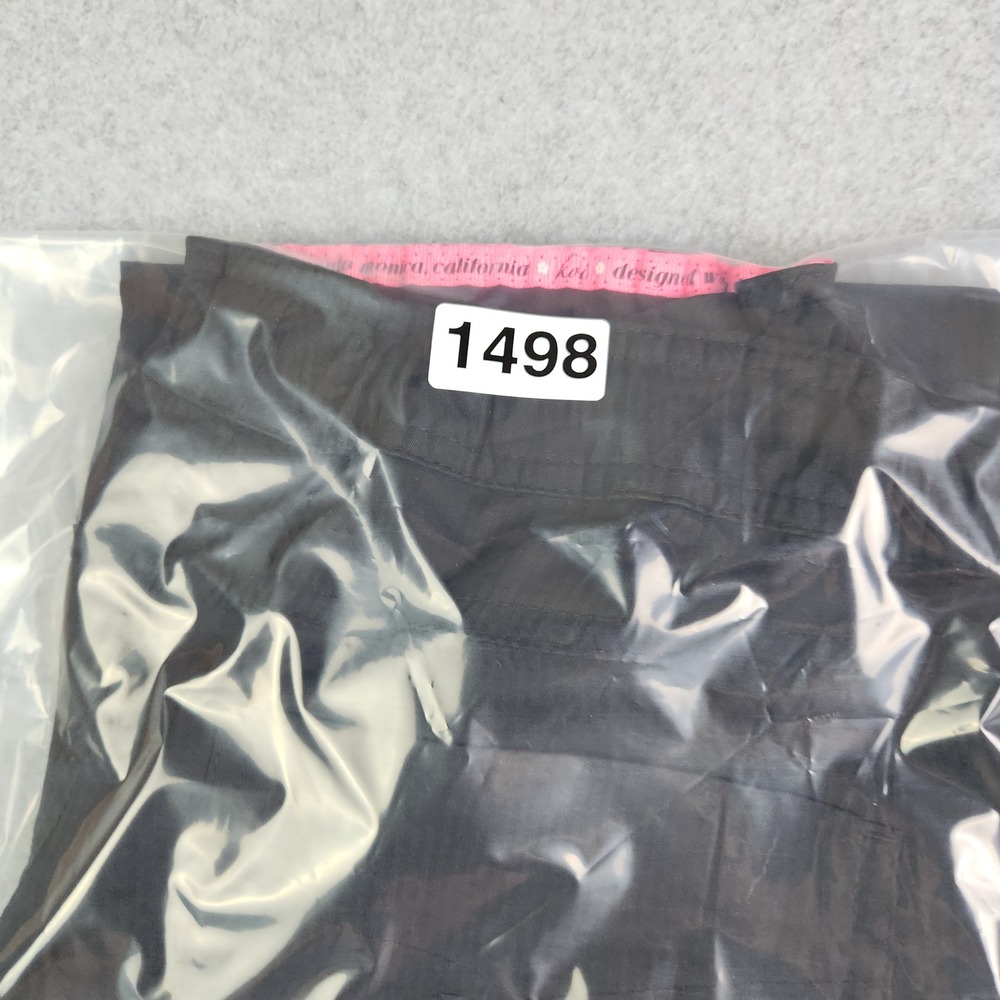 Black Women's Utility Scrub Pants with Pink Waistband - Picture 8 of 8